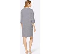 Sleepshirt WÄSCHEPUR "Sleepshirts", Damen, Gr. 44/46, Normalgrößen, grün (grau, meliert, mint), 95% Baumwolle, 5% Polyester, Meliert:85% Baumwolle, 15% Polyester, gemustert, gestreift, meliert, unifar