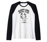 Sleepy Girl Social Club Cozy Pyjama Humor Cute Raglan