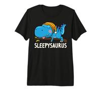 Sleepysaurus Schlafshirt Schlafanzug Nachthemd Dinosaurier Premium T-Shirt