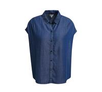 sleeveless shirt blouse with placket Blau 44
