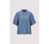 SLFJANNA OVERSIZE 2/4 POLO SHI 34 Medium blue denim