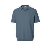SELECTED MEN - SLHMATTIS SS LINEN BLEND STRUC POLO NOOS Blue Mirage - Gr. - M