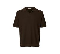 Slhmattis Ss Linen Blend Struc Open Polo