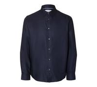 Langarmhemd SELECTED "SLHSLIMCLARK SHIRT LS NOOS", Damen, Gr. XXL, N-Gr, blau (sky captain), Web, Obermaterial: 100% Baumwolle, unifarben, slim fit, 2-Knopf-Manschette, Hemden Langarmhemd (87504140-XX