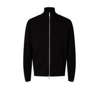 SELECTED HOMME Relaxed Fit Strickjacke aus Viskose-Mix Modell 'TELLER' in Black, Größe L