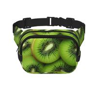 Slices of Fresh Ripe Green Kiwi Bauchtasche, verstellbare Umhängetasche, große Hüfttasche, Reisegürteltasche, Unisex, Bauchtasche