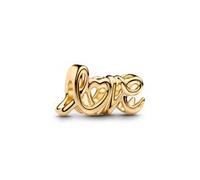 Pandora Charm Moments Handgeschriebene Liebe 763055C00 – Sterling Silber vergoldet