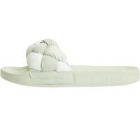 Pantolette TOMMY JEANS "TJW BRAIDED SLIDES", Damen, Gr. 37, grün (mint kombiniert), Textil, Schuhe Pantolette, Sommerschuh, Schlupfschuh, Strandschuh mit geflochtener Bandage (56129343-37) mint kombin