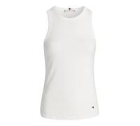 Tommy Hilfiger Damen Top Slim Rib Tank Top mit Stretch, Weiß (Ecru), XL