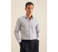 Businesshemd SEIDENSTICKER "Slim", Herren, Gr. XL (43), normale Ärmellängen, beige, 100% Baumwolle, bedruckt, slim fit, Langarm 2-Knopf-Manschette, Hemden, Slim Langarm Kentkragen Druck (98120728-43)