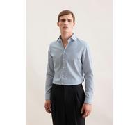 Businesshemd SEIDENSTICKER "Schwarze Rose", Herren, Gr. L (41), normale Ärmellängen, grün (sage grün), 100% Baumwolle, gestreift, slim fit, Langarm 2-Knopf-Manschette, Hemden, Slim 1/1 Kentkragen Gest