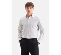 Businesshemd SEIDENSTICKER "Schwarze Rose", Herren, Gr. L (41), normale Ärmellängen, dunkelgrün, 100% Baumwolle, gestreift, slim fit, 2-Knopf-Manschette, Hemden, Slim 1/1 Kentkragen Gestreift (3278360
