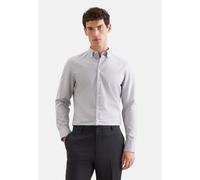 Businesshemd SEIDENSTICKER "Schwarze Rose", Herren, Gr. L (41), normale Ärmellängen, weiß (dunkelblau), 100% Baumwolle, kariert, slim fit, 2-Knopf-Manschette, Hemden, Slim 1/1 Button-Down-Kragen Karo 