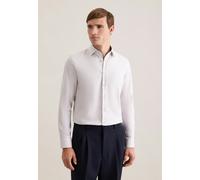 Businesshemd SEIDENSTICKER "Schwarze Rose", Damen, Gr. L (41), normale Ärmellängen, beige, 100% Baumwolle, Strukturmuster, slim fit, 2-Knopf-Manschette, Hemden, Slim 1/1 Kentkragen Struktur (84204662-