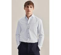 Seidensticker Herren Slim Fit Langarm Popeline Hemd, weiß, 39