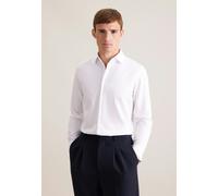 Businesshemd SEIDENSTICKER "Schwarze Rose", Herren, Gr. L (42), verlängerte Ärmellängen, weiß, 100% Baumwolle, unifarben, slim fit, 2-Knopf-Manschette, Hemden, Slim 1/1 Extra lang Kentkragen Uni (3065