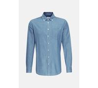 Slim Denimhemd Uni Blau 36 (01.698832-0013-36)