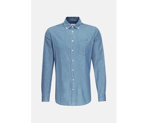Slim Denimhemd Uni Blau 40 (01.698832-0013-40)