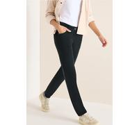 Cordhose CECIL, Damen, Gr. 33, Länge 30, schwarz emerald grün, Cord, 98% Baumwolle, 2% Elasthan, unifarben, slim fit lang, Hosen, Middle Waist (48011461-33) schwarz emerald grün