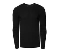 Strickpullover RUSTY NEAL, Herren, Gr. XL, schwarz, 50% Polyacryl, 50% Baumwolle, unifarben, casual, normal, Rundhals, Langarm, Pullover, mit modernem Rundhalsausschnitt (99781322-XL) schwarz