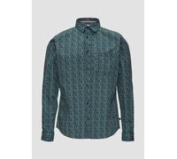 Slim Fit: Gemustertes Hemd mit Kentkragen XL Blau 2152463.67A1.XL