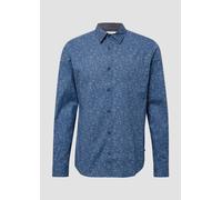 Slim Fit: Hemd aus Baumwollstretch mit All-over-Print XXL blau 2172379.58A0.XXL