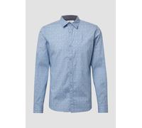 Slim Fit: Hemd aus Baumwollstretch mit All-over-Print XXL blau 2172379.62A0.XXL