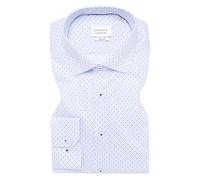SLIM FIT Hemd in hellblau bedruckt 38