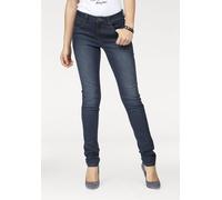 Slim-fit-Jeans ARIZONA "Curve-Collection", Damen, Gr. 40, N-Gr, blau (dunkel blau us), Jeans, Obermaterial: 99% Baumwolle, 1% Elasthan, Basic, schmal lang, Jeans Slim-fit-Jeans, hohe Leibhöhe, Five-Po