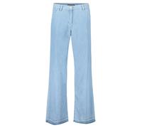 Slim-fit-Jeans BETTY BARCLAY "Betty Barclay Casual-Hose mit offenem Saum", Damen, Gr. 44, Normalgrößen, blau (light blau denim), Obermaterial: 50% Baumwolle, 40% Lyocell, 10% Modal., Basic, slim fit,