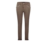 Slim-fit-Jeans BETTY BARCLAY "Damen Basic-Jeans mit Waschung", Damen, Gr. 40, Normalgrößen, braun, Denim/Jeans, Obermaterial: 56% Baumwolle, 30% Viskose, 12% Polyester, 2% Elasthan., Basic, slim fit,