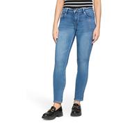 Slim-fit-Jeans BETTY BARCLAY "Betty Barclay Basic-Jeans mit Waschung" Gr. 46, Normalgrößen, blau, Damen, Obermaterial: 56% Baumwolle, 30% Viskose, 12% Polyester, 2% Elasthan., Jeans (48849529-46) blau