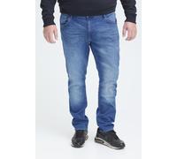 Slim-fit-Jeans BLEND "Jet fit Multiflex - NOOS", Herren, Gr. 50, Länge 34, blau (denim middle blau), Denim/Jeans, Obermaterial: 91% Baumwolle, 7% Polyester, 2% Elasthan, Abriebeffekte, slim fit, Jeans
