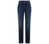 Slim-fit-Jeans BOSS ORANGE "Ada Slim Premium Damenmode", Damen, Gr. 28, Länge 30, blau 400, Denim/Jeans, Obermaterial: 90% Baumwolle, 10% Lyocell, unifarben, slim fit normal, Jeans Slim-fit-Jeans, Hig