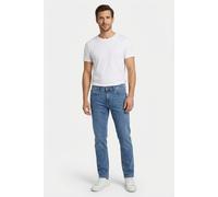Slim-fit-Jeans BOSS ORANGE "DELAWARE BO", Herren, Gr. 38, Länge 32, turquoise, aqua440, Denim/Jeans, Obermaterial: 99% Baumwolle, 1% Elasthan, unifarben, slim fit, Jeans Slim-fit-Jeans, mit BOSS Leder