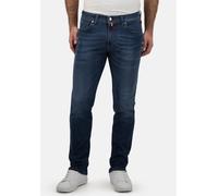 Slim-fit-Jeans BRÜHL "York DO FX", Herren, Gr. 98, EURO-Größen, blau (dunkelblau), 89% Baumwolle, 11% Elasthan, unifarben, lang, Jeans Slim-fit-Jeans, in Dual FX Querstretch Denim (59920219-98) dunkel