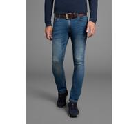 Slim-fit-Jeans BRUNO BANANI "Grady", Herren, Gr. 31, Länge 32, blau, Obermaterial: 70% Baumwolle, 28% Polyester, 2% Elasthan, unifarben, schmal lang, Jeans Slim-fit-Jeans, schmale Beinweite, niedrige