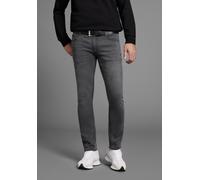 Slim-fit-Jeans BRUNO BANANI "Grady", Herren, Gr. 31, Länge 32, dunkelgrau, Obermaterial: 70% Baumwolle, 28% Polyester, 2% Elasthan, unifarben, schmal lang, Jeans Slim-fit-Jeans, schmale Beinweite, nie