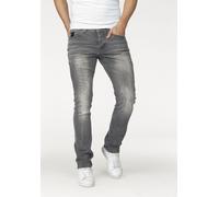Slim-fit-Jeans BRUNO BANANI "Jimmy (Stretch)", Herren, Gr. 36, Länge 34, grau (grau used), Obermaterial: 98% Baumwolle, 2% Elasthan, schmal lang, Jeans Slim-fit-Jeans, schmale Beinform, niedrige Leibh