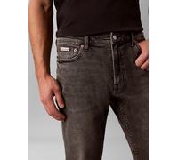 Slim-fit-Jeans CALVIN KLEIN JEANS, Herren, Gr. 31, Länge 32, grau (stone varnish), Denim/Jeans, Obermaterial: 98% Baumwolle, 2% Elasthan, slim fit lang, Jeans Slim-fit-Jeans, Slim fit mit Taschen (563