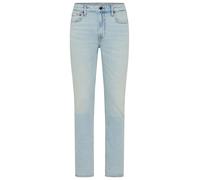 Slim-fit-Jeans CALVIN KLEIN JEANS "SLIM TAPER", Herren, Gr. 33, Länge 30, blau (lt juniper), Denim/Jeans, Obermaterial: 98% Baumwolle, 2% Elasthan, gerade, unten schmal lang, Jeans Slim-fit-Jeans, mit