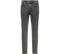 Slim-fit-Jeans CALVIN KLEIN JEANS "SLIM TAPER", Herren, Gr. 34, Länge 32, oyster grau, Denim/Jeans, Obermaterial: 98% Baumwolle, 2% Elasthan, gerade, unten schmal lang, Jeans Slim-fit-Jeans, mit Marke