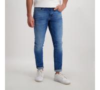 Slim-fit-Jeans CARS JEANS "Jeans Bates", Herren, Gr. 28, Länge 32, blau (blau used), Denim/Jeans, Obermaterial: 83% Baumwolle, 16% Polyester, 1% Elasthan, Abriebeffekte, slim fit knöchellang, Jeans Sl