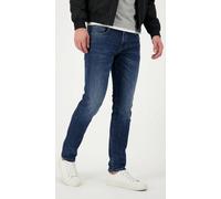 Slim-fit-Jeans CARS JEANS "Jeans Bates", Herren, Gr. 33, Länge 32, blau (schwarz used), Denim/Jeans, Obermaterial: 83% Baumwolle, 16% Polyester, 1% Elasthan, Abriebeffekte, slim fit knöchellang, Jeans