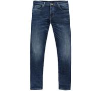 Slim-fit-Jeans CARS JEANS "Jeans Bates", Herren, Gr. 33, Länge 34, blau (schwarz used), Denim/Jeans, Obermaterial: 83% Baumwolle, 16% Polyester, 1% Elasthan, Abriebeffekte, slim fit knöchellang, Jeans