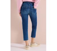 Slim-fit-Jeans CECIL, Damen, Gr. 25, Länge 24, mid blau used wash, Jeans, 78% Baumwolle, 20% Polyester, 2% Elasthan, unifarben, kniebedeckend, Jeans Slim-fit-Jeans, in 3/4-Länge (21657006-25) mid blau