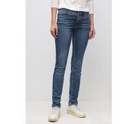 Slim-fit-Jeans CECIL, Damen, Gr. 26, Länge 30, medium blau soft washed, Jeans, 81% Baumwolle, 16% Polyester, 3% Elasthan, unifarben, normal, Jeans Slim-fit-Jeans, 5-Pocket-Style (91630369-26) medium b