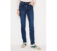 Slim-fit-Jeans CECIL, Damen, Gr. 27, Länge 32, mid blau used wash, Jeans, 78% Baumwolle, 20% Polyester, 2% Elasthan, unifarben, lang, Jeans Slim-fit-Jeans, 5-Pocket-Style (32529964-27) mid blau used w