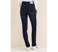 Slim-fit-Jeans CECIL, Damen, Gr. 31, Länge 28, dunkelblau wash, Jeans, 78% Baumwolle, 20% Polyester, 2% Elasthan, unifarben, lang, Jeans Slim-fit-Jeans, Middle Waist (17371728-31) dunkelblau wash