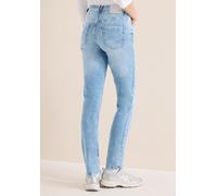Slim-fit-Jeans CECIL, Damen, Gr. 31, Länge 28, light blau washed, Jeans, 78% Baumwolle, 20% Polyester, 2% Elasthan, unifarben, lang, Jeans Slim-fit-Jeans, Middle Waist (44578630-31) light blau washed